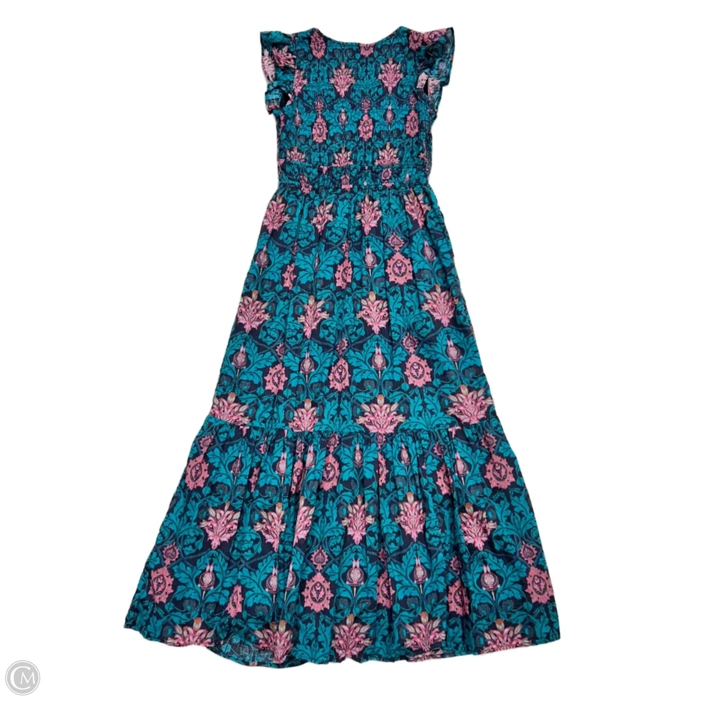 Dress Casual Maxi By Anthropologie In Blue & Pink, Size: Xxs