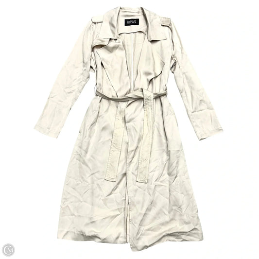 Coat Trench Coat By Badgley Mischka In Beige, Size: L