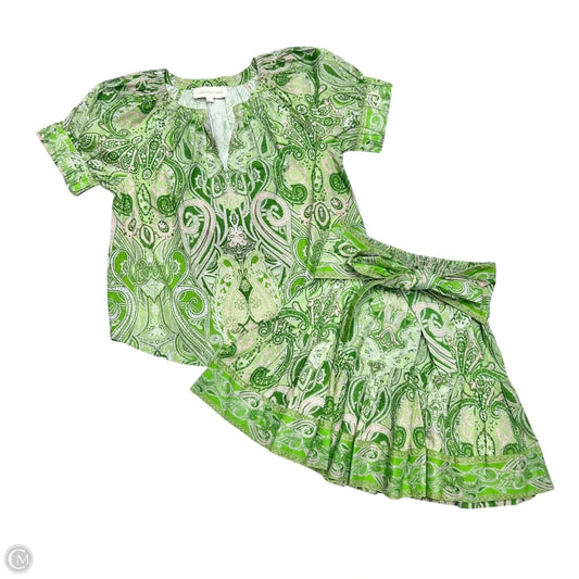Skirt Set 2pc By Love The Label In Green & Pink, Size: Xs/S