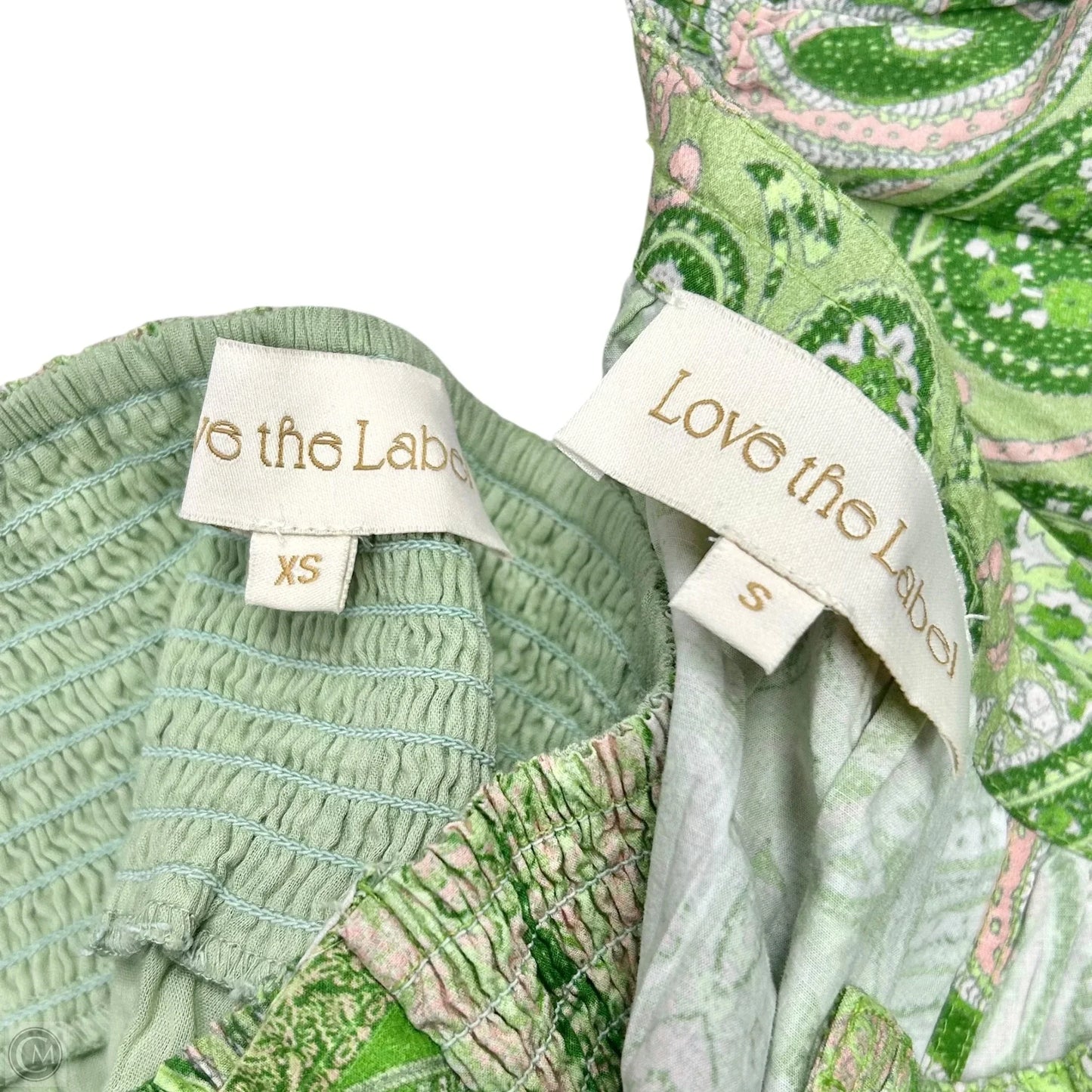 Skirt Set 2pc By Love The Label In Green & Pink, Size: Xs/S