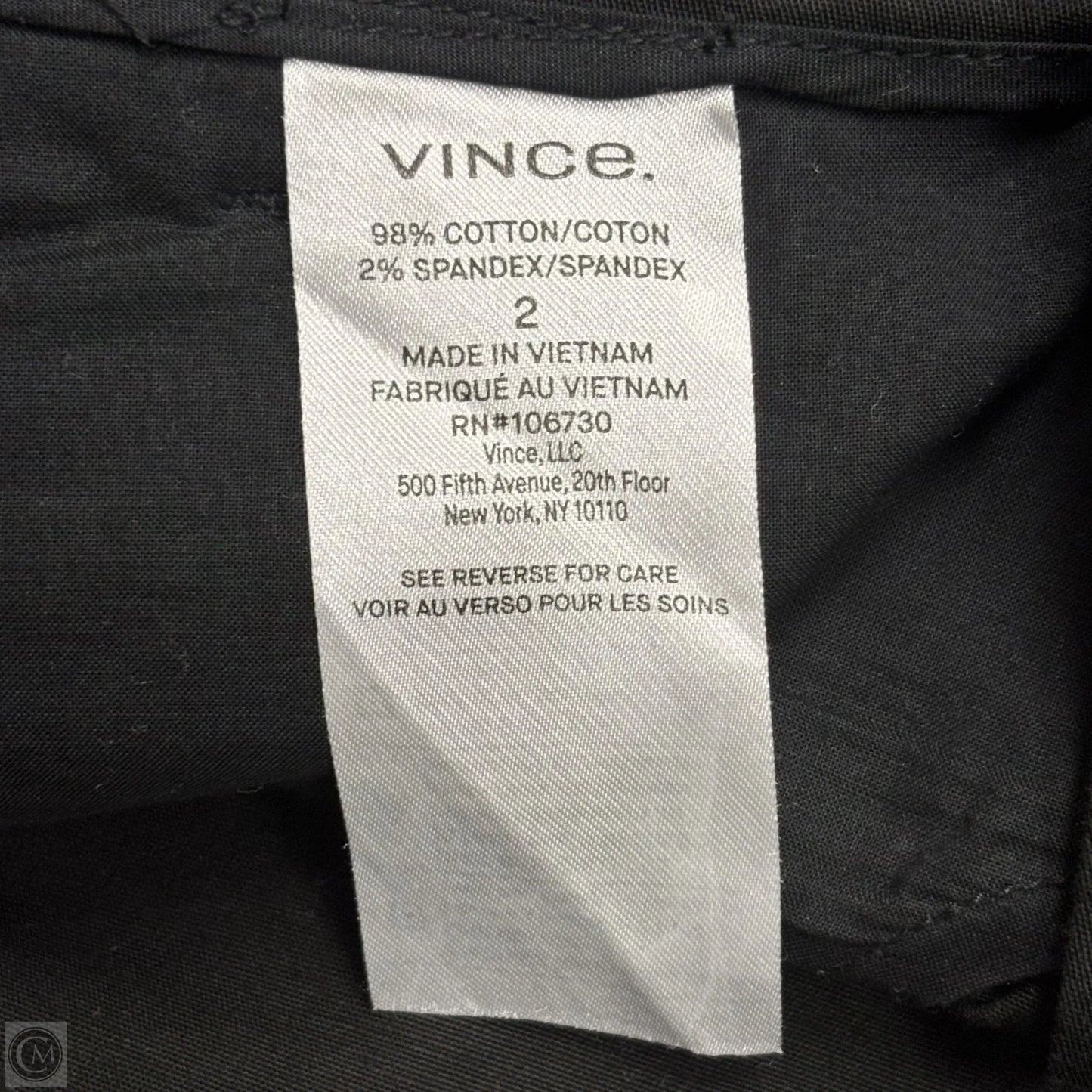 Shorts By Vince In Black, Size: 2