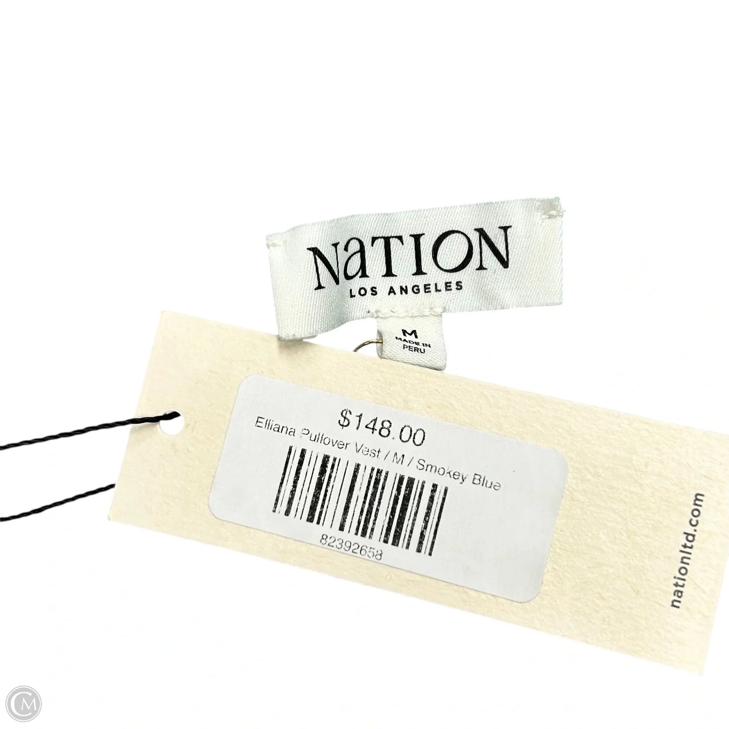 Sweater Sleeveless By Nation In Blue, Size: M