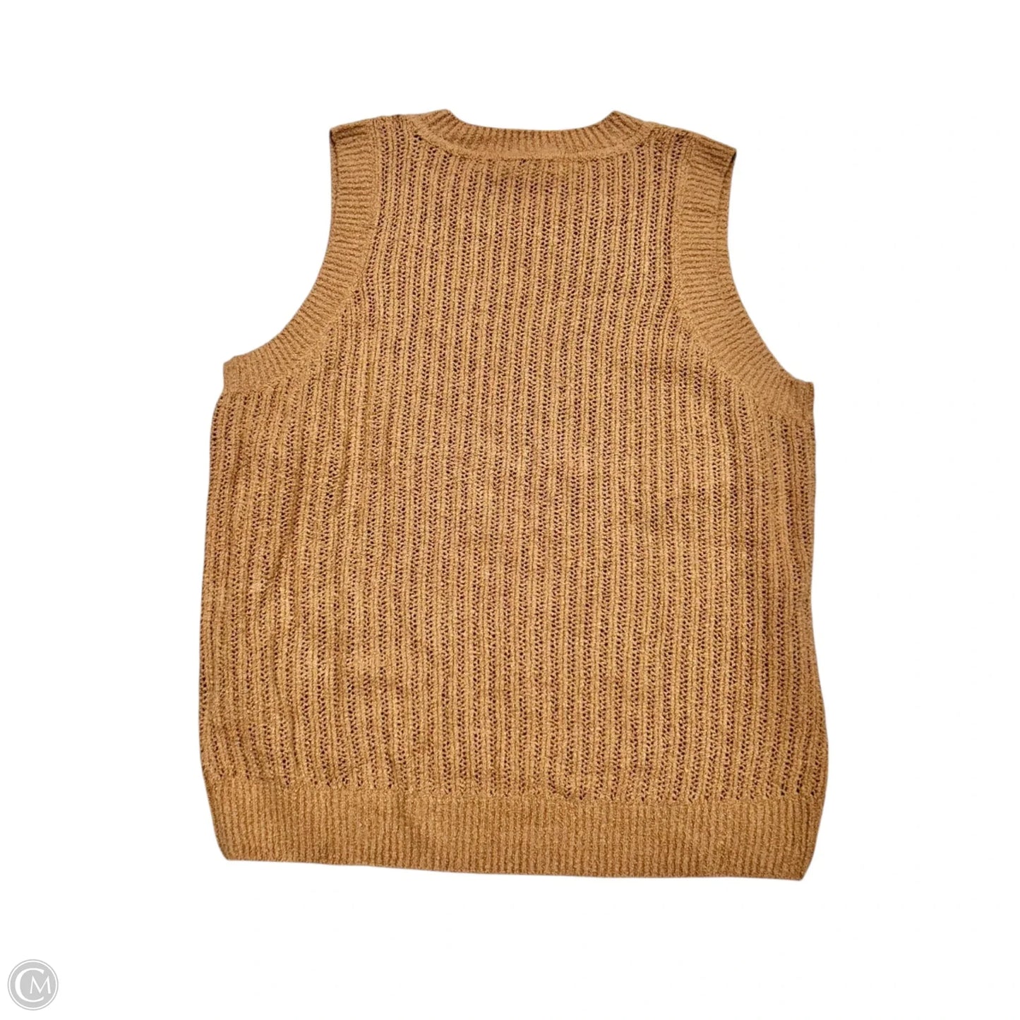 Sweater Short Sleeve By Nation In Tan, Size: M