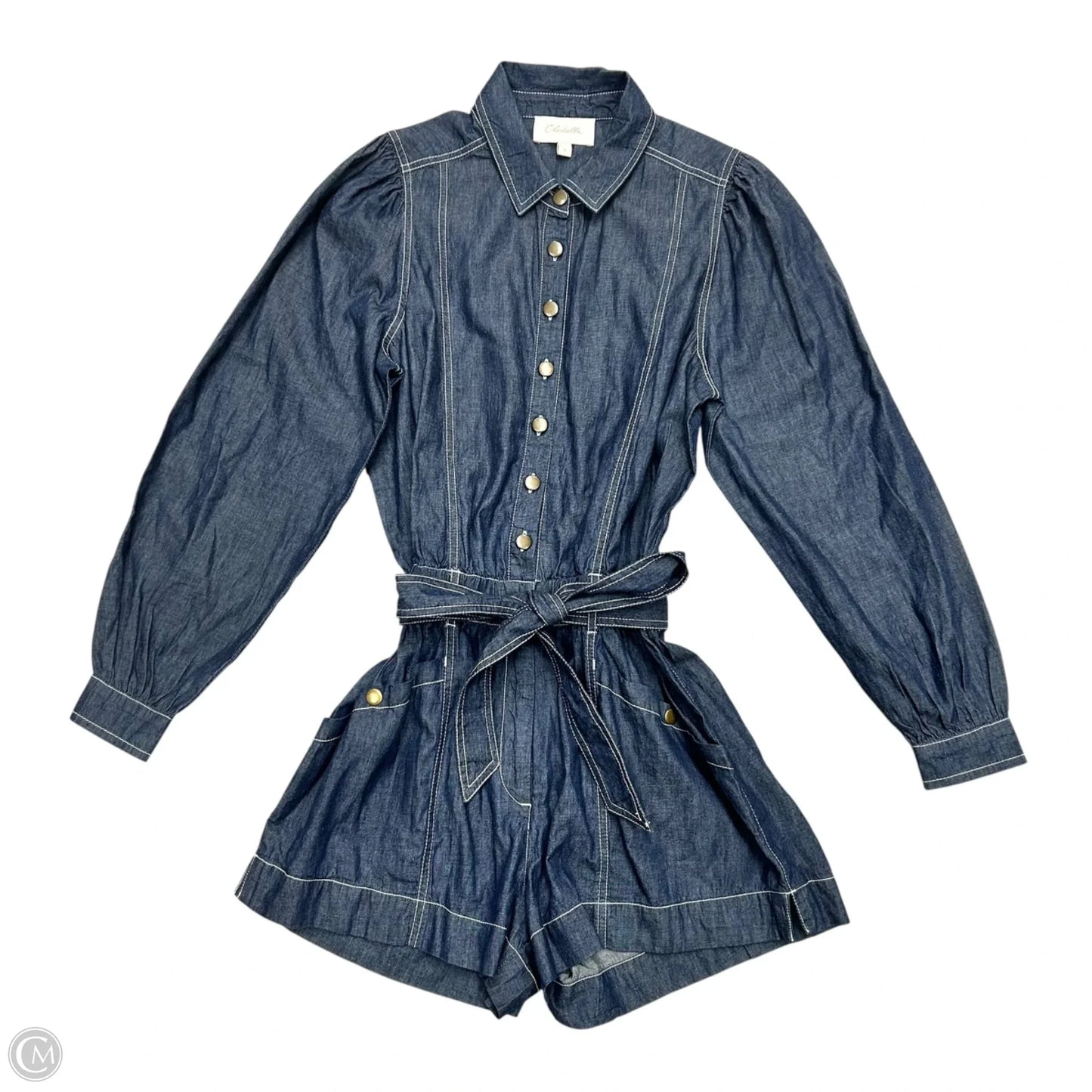 Romper By Cleobella In Blue Denim, Size: S