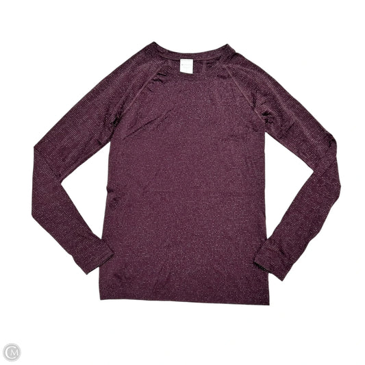 Athletic Top Long Sleeve Crewneck By Athleta In Maroon, Size: S