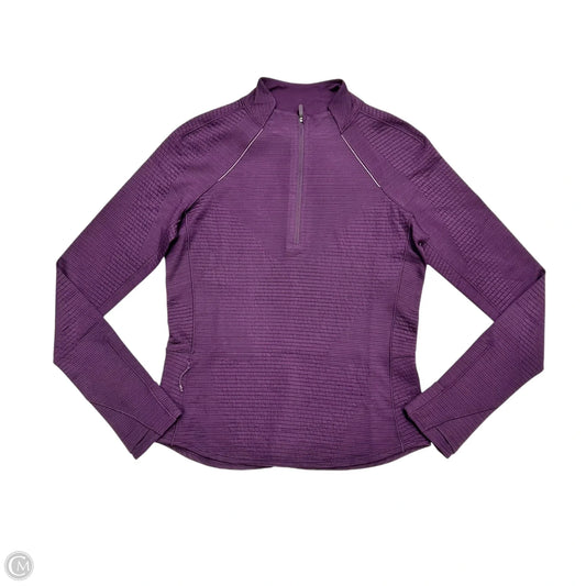 Athletic Top Long Sleeve Collar By Lululemon In Purple, Size: M