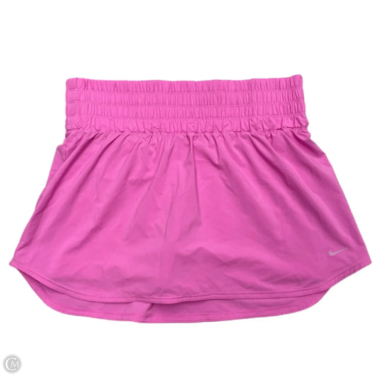 Athletic Skort By Nike Apparel In Pink, Size: Xl