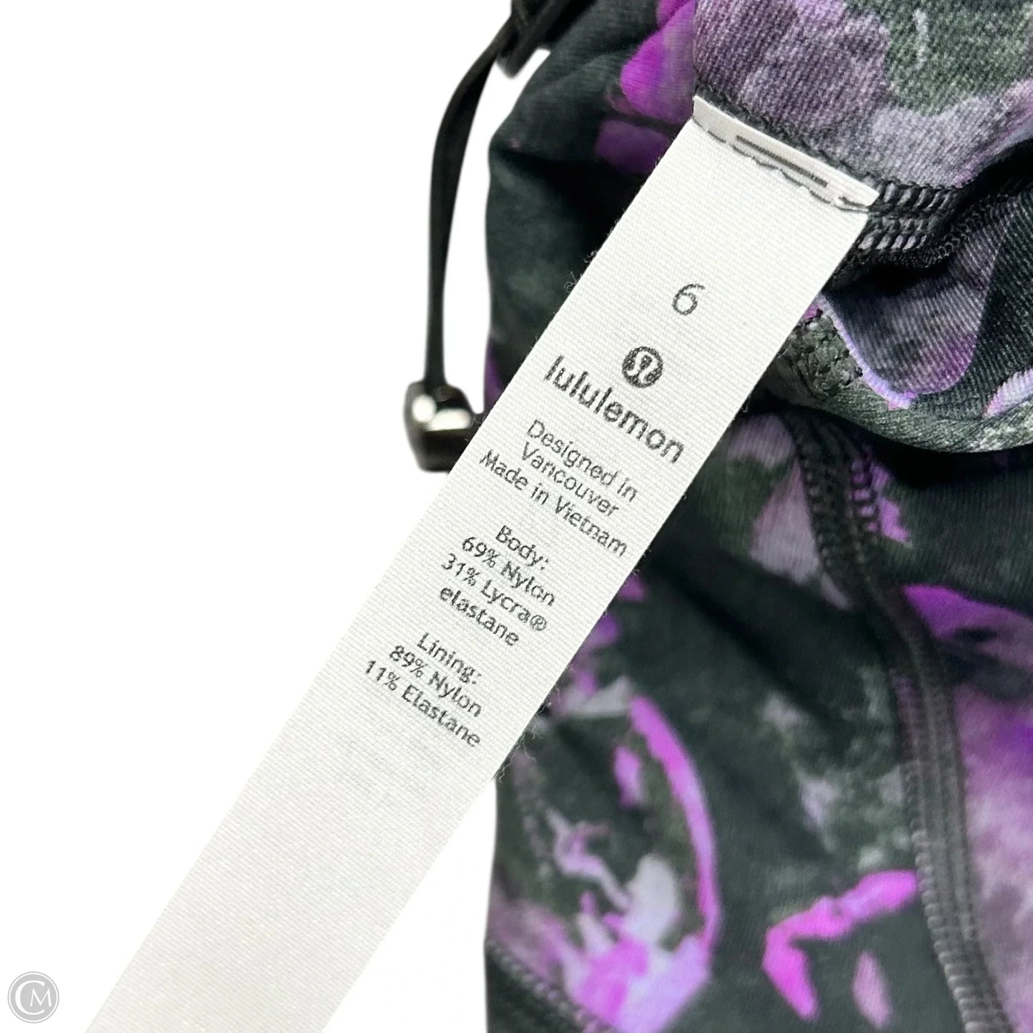 Athletic Jacket By Lululemon In Black & Purple, Size: S