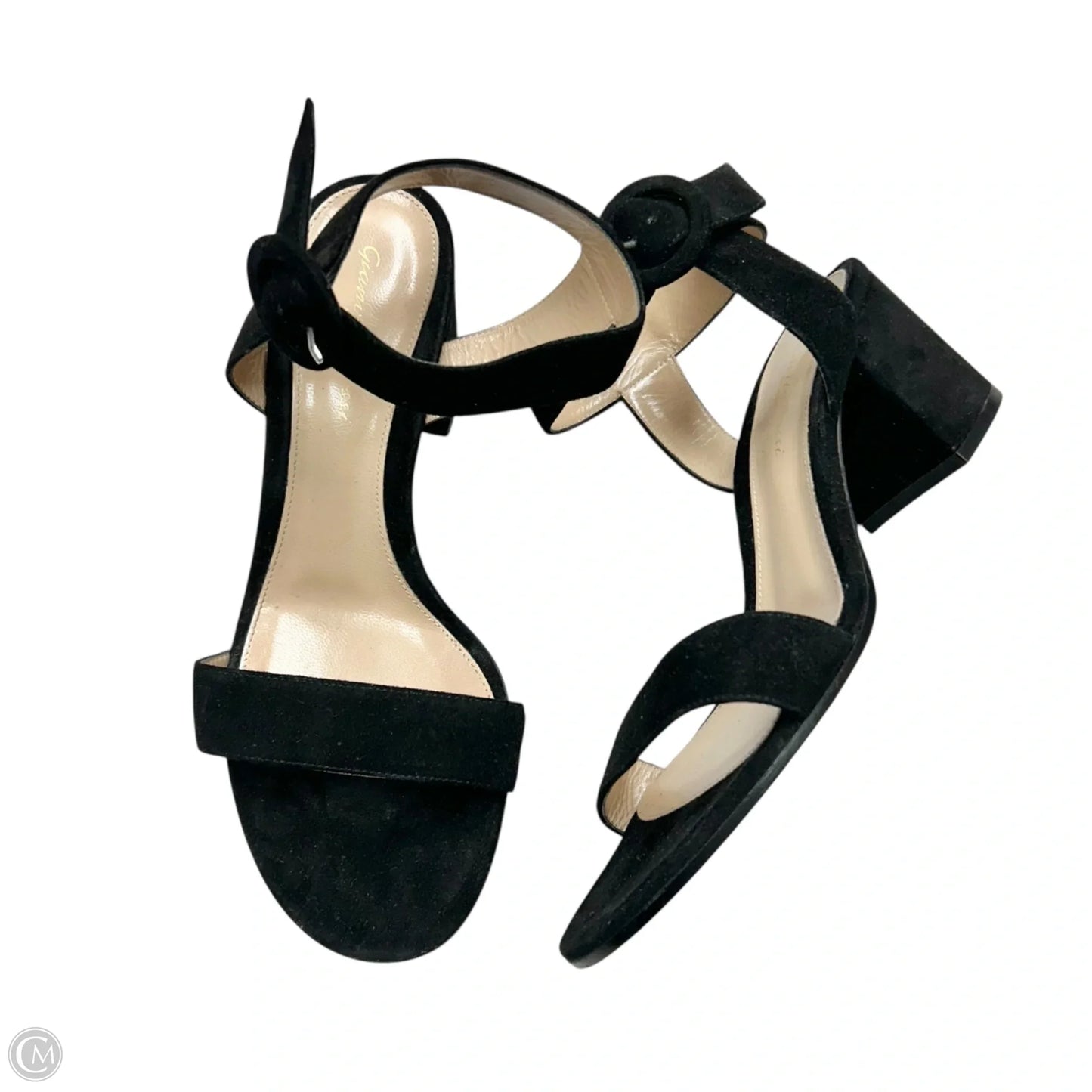 Sandals Heels Block By Gianvito Rossi In Black, Size: 8