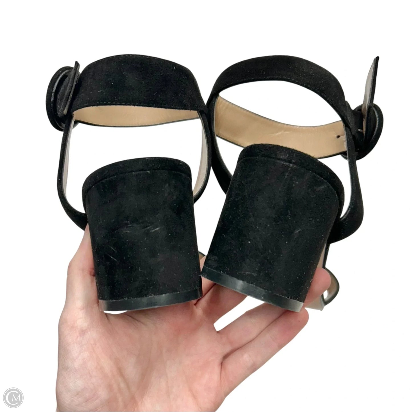 Sandals Heels Block By Gianvito Rossi In Black, Size: 8