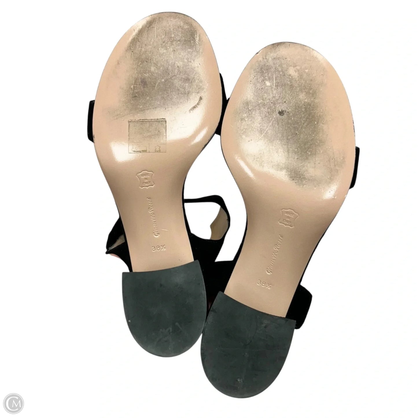 Sandals Heels Block By Gianvito Rossi In Black, Size: 8