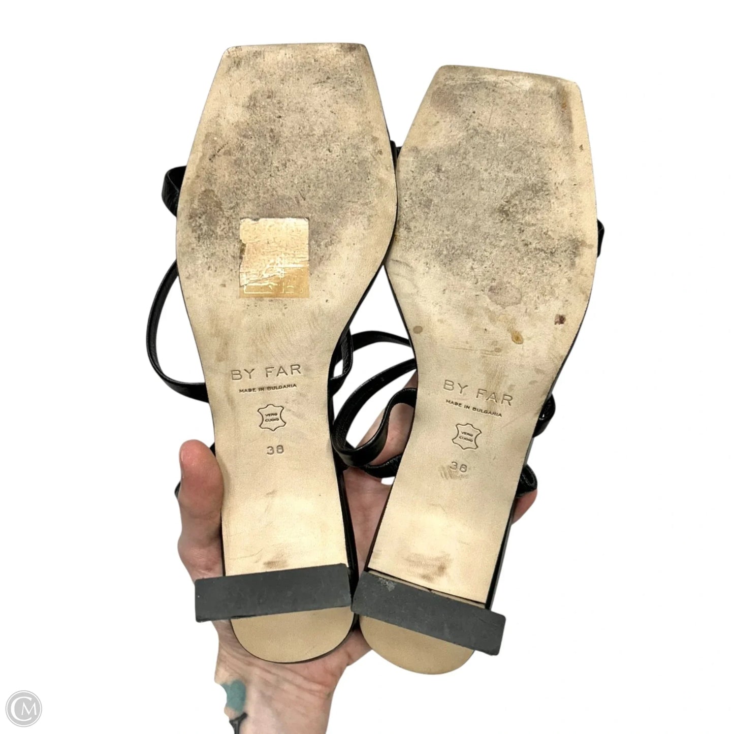 Sandals Heels Block By By Far In Black, Size: 7.5