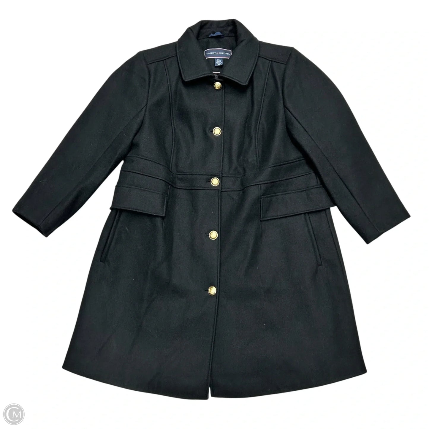 Coat Peacoat By Tommy Hilfiger In Black, Size: 2x