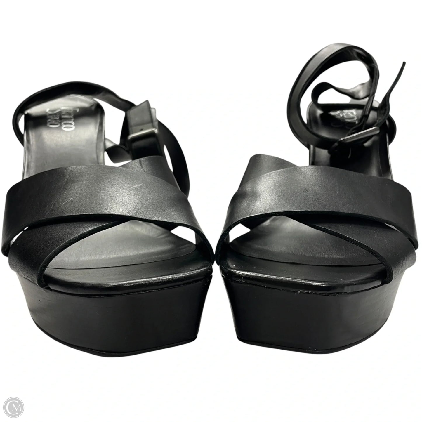 Sandals Heels Block By Franco Sarto In Black, Size: 11