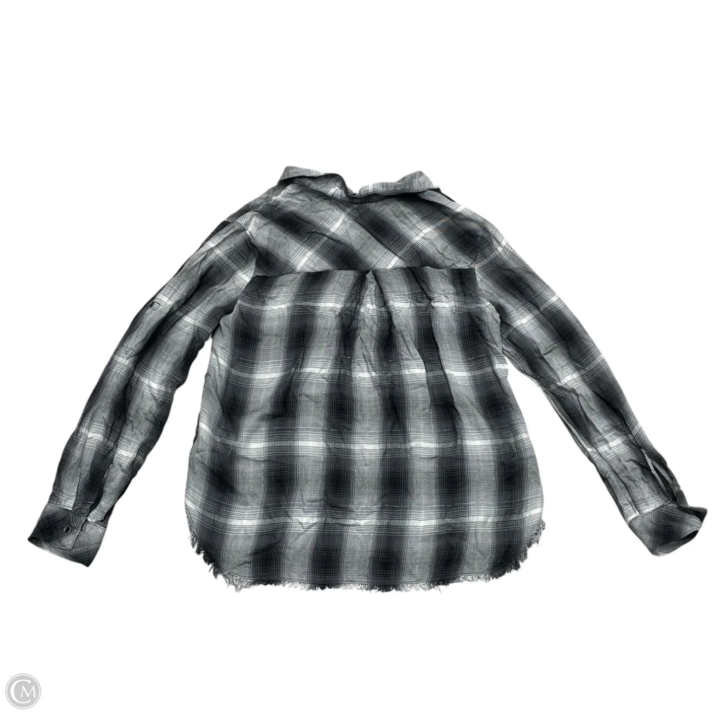 Top Long Sleeve By Cloth & Stone In Black & Grey, Size: M
