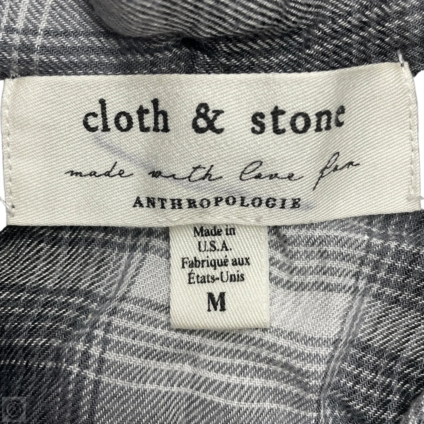 Top Long Sleeve By Cloth & Stone In Black & Grey, Size: M