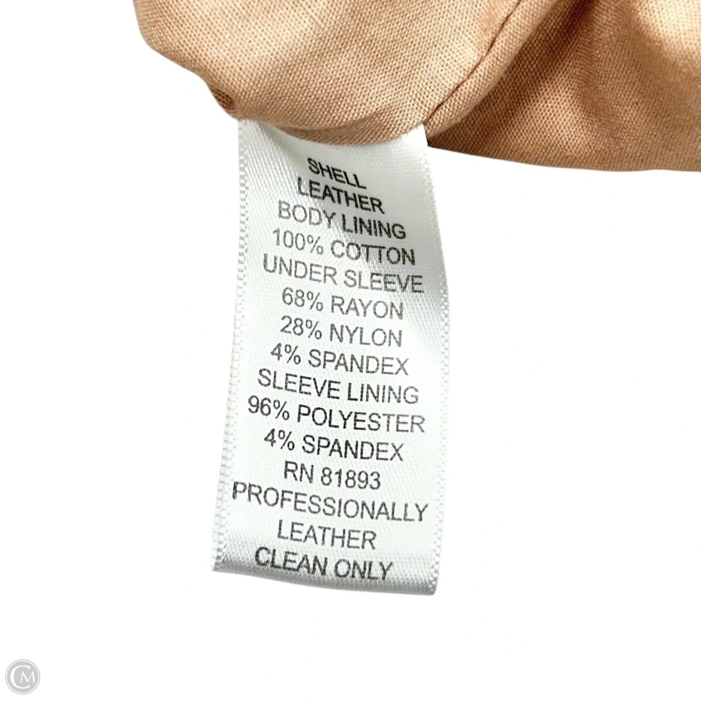 Jacket Moto By Gili In Peach, Size: M