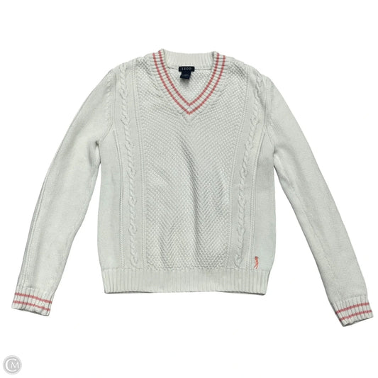 Sweater By Izod In Pink & White, Size: S