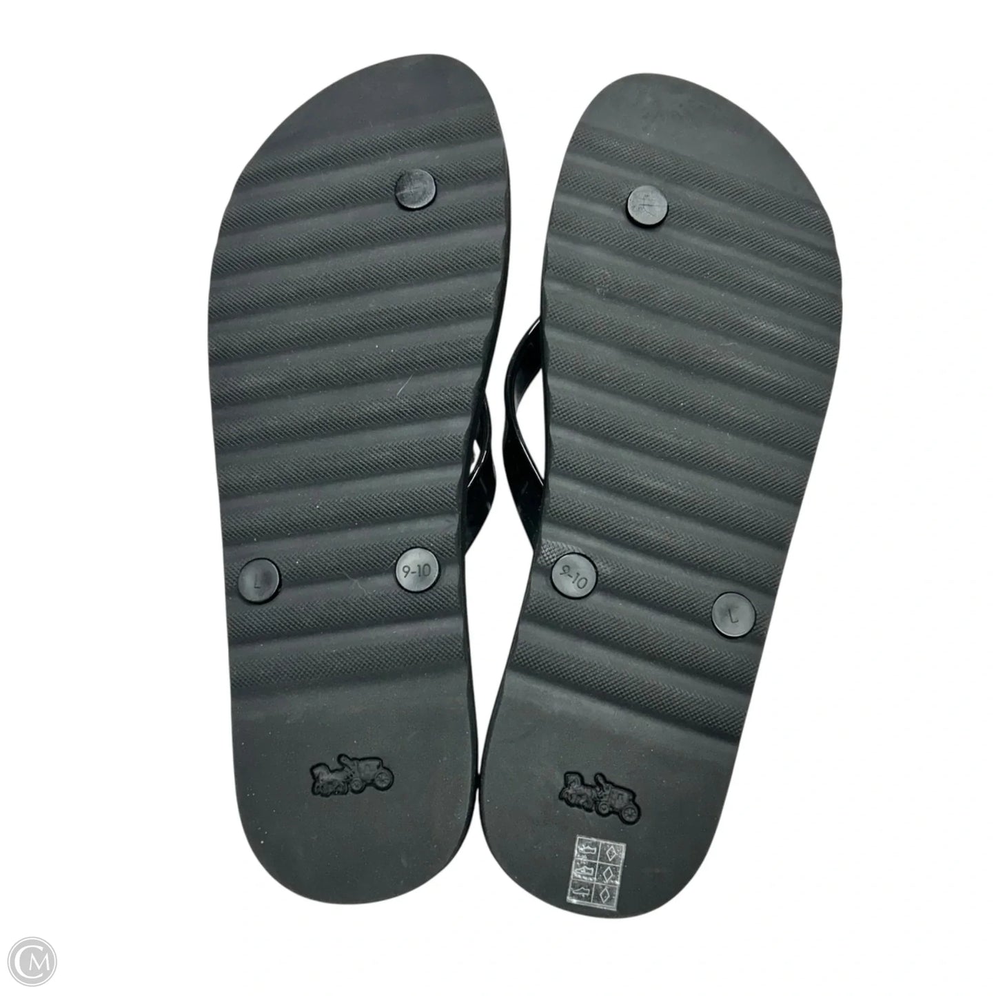 Sandals Designer By Coach In Black, Size: 9