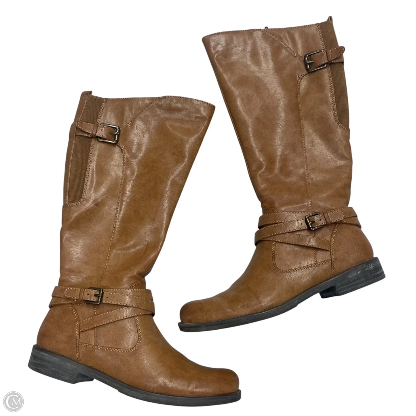 Boots Knee Flats By Bare Traps In Tan, Size: 9