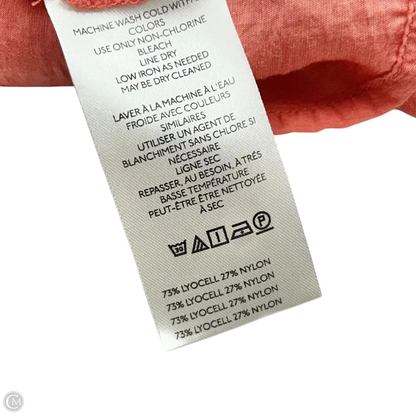 Blouse Long Sleeve By Anthropologie In Peach, Size: M