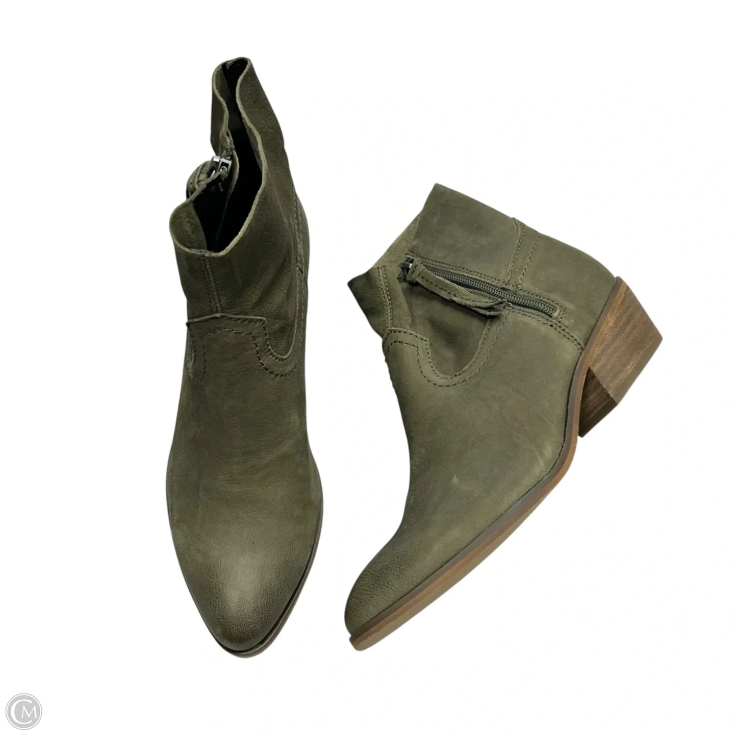 Boots Ankle Heels By Frye And Co In Green, Size: 7.5