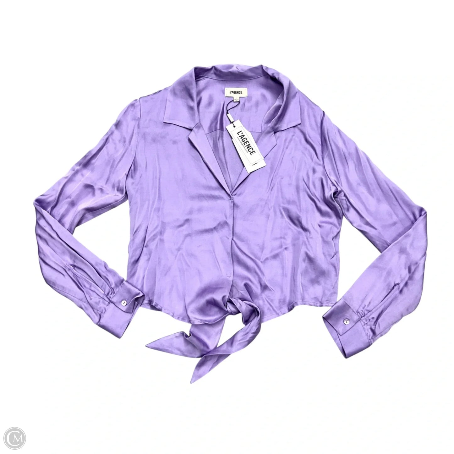 Top Long Sleeve By L Agence In Purple, Size: S