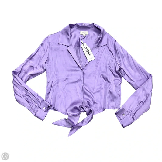 Top Long Sleeve By L Agence In Purple, Size: S