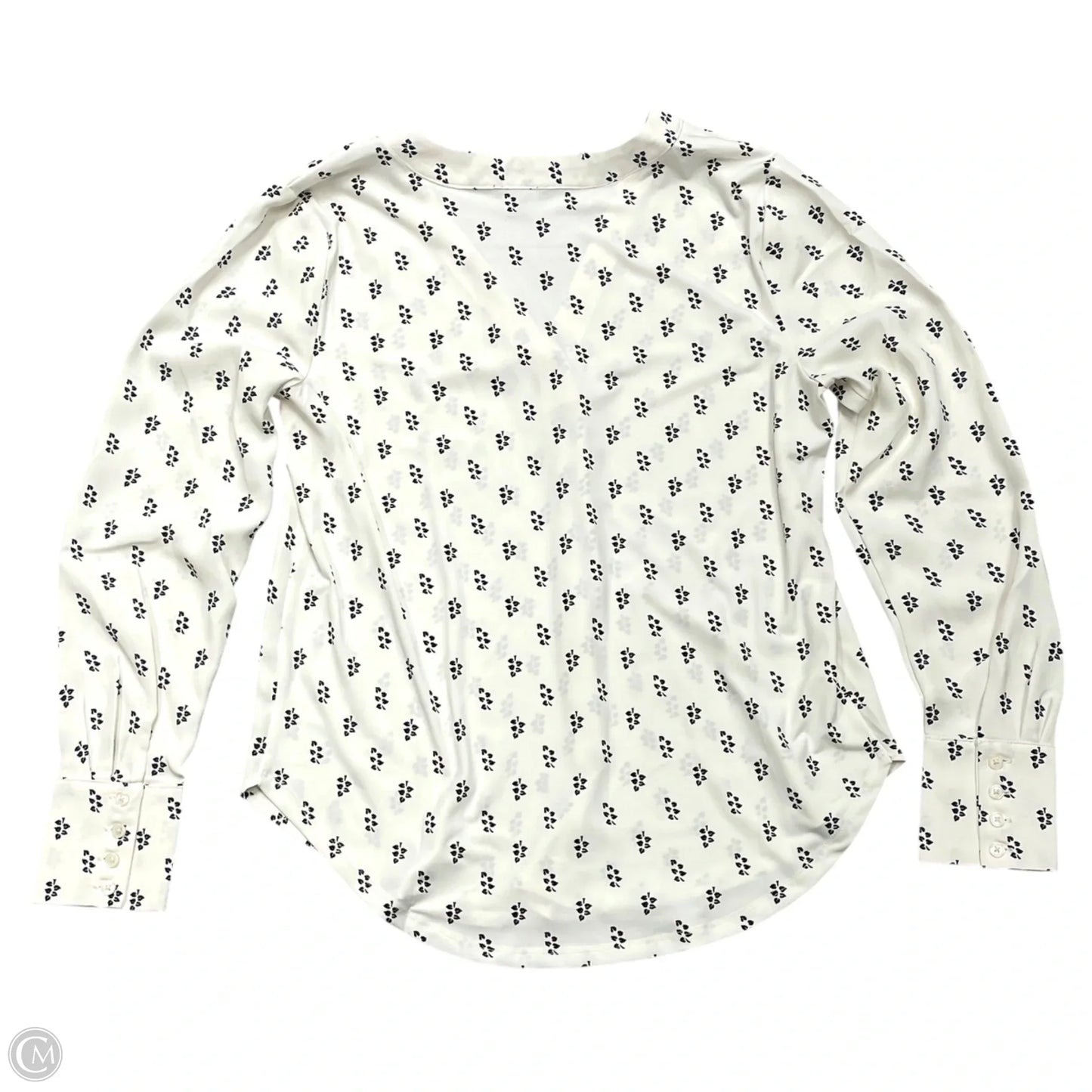 Top Long Sleeve By Ann Taylor In Black & White, Size: Xs