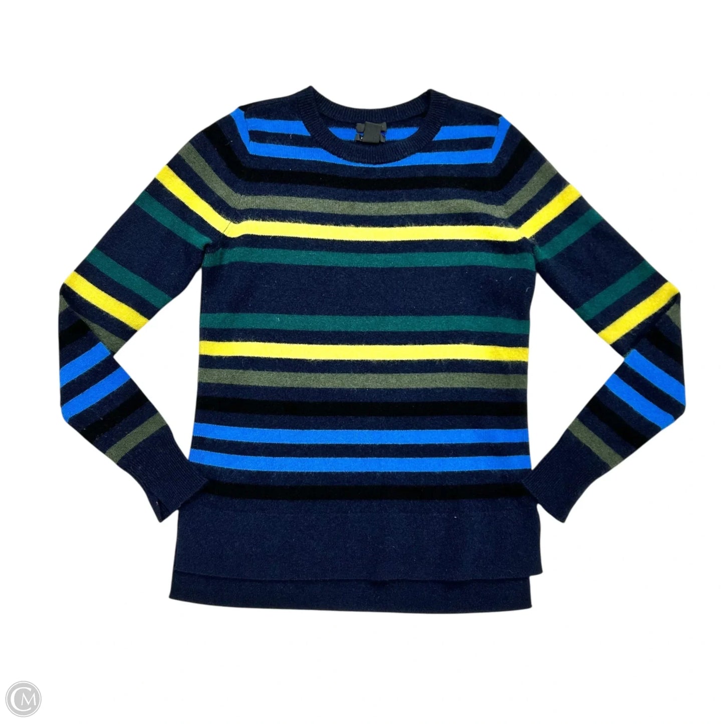 Sweater Cashmere By Halogen In Blue & Yellow, Size: S