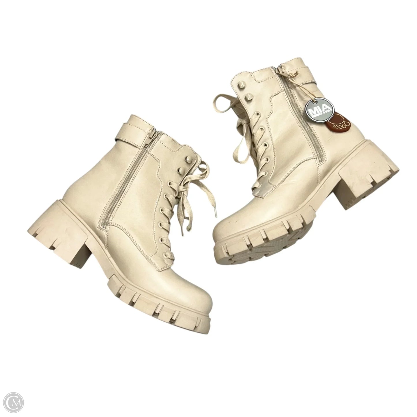 Boots Combat By Mia In Tan, Size: 7.5