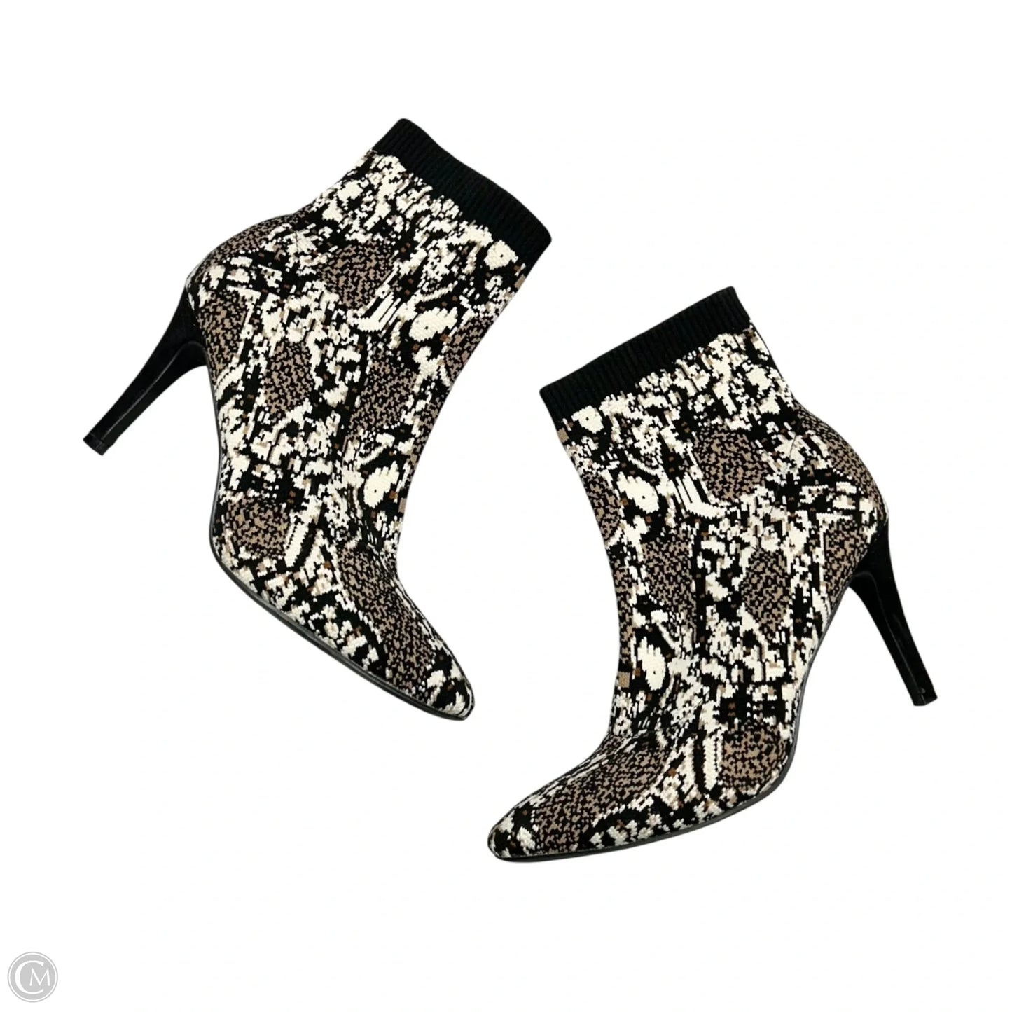 Boots Ankle Heels By Mia In Black & Brown, Size: 9