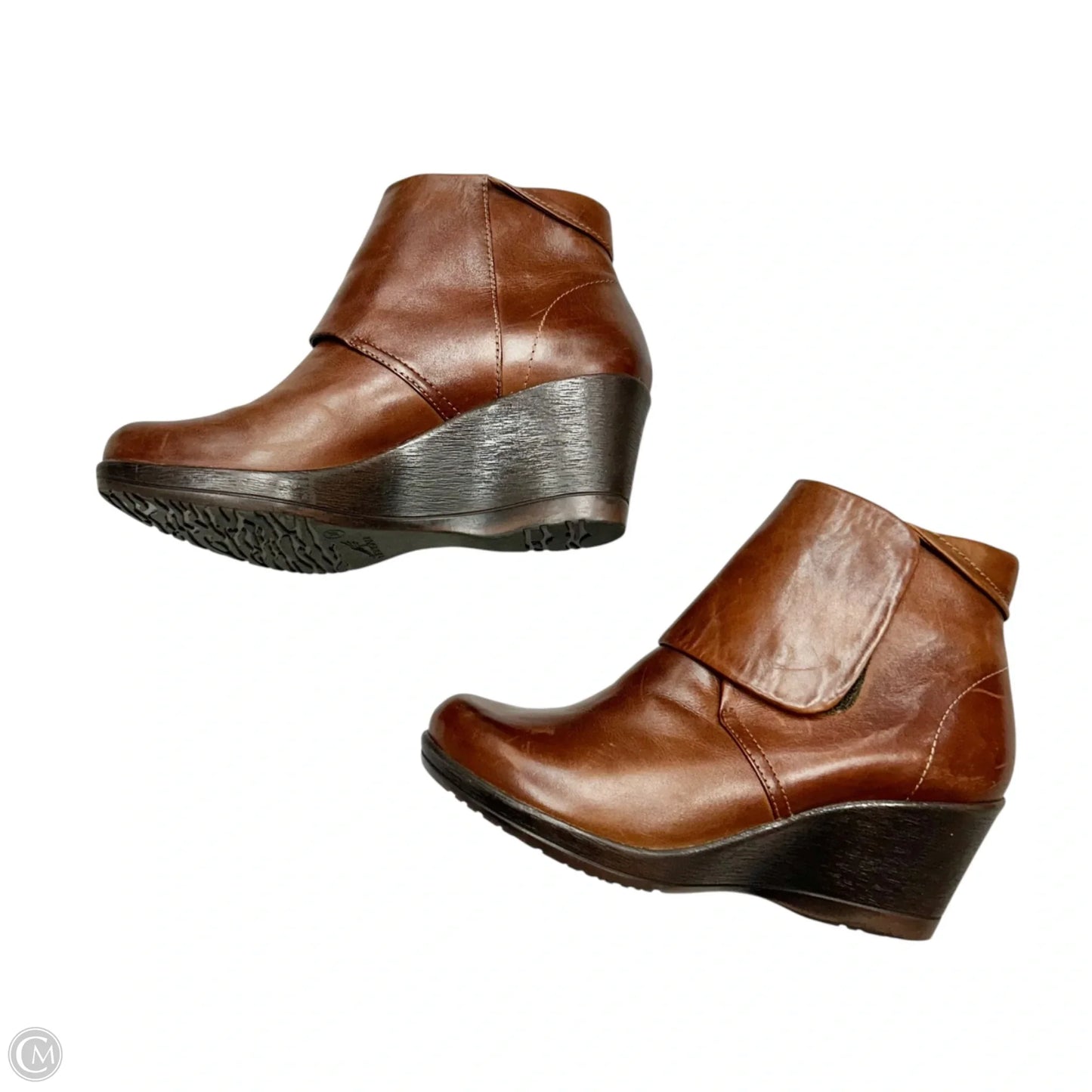 Boots Ankle Heels By Dansko In Brown, Size: 6.5