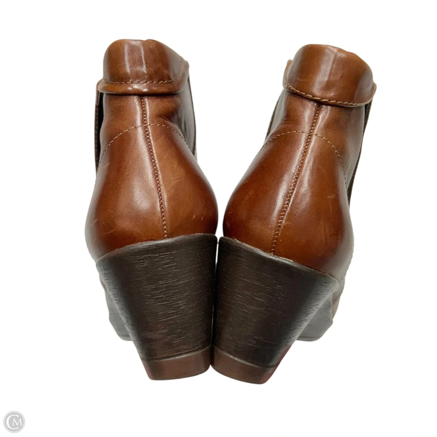 Boots Ankle Heels By Dansko In Brown, Size: 6.5