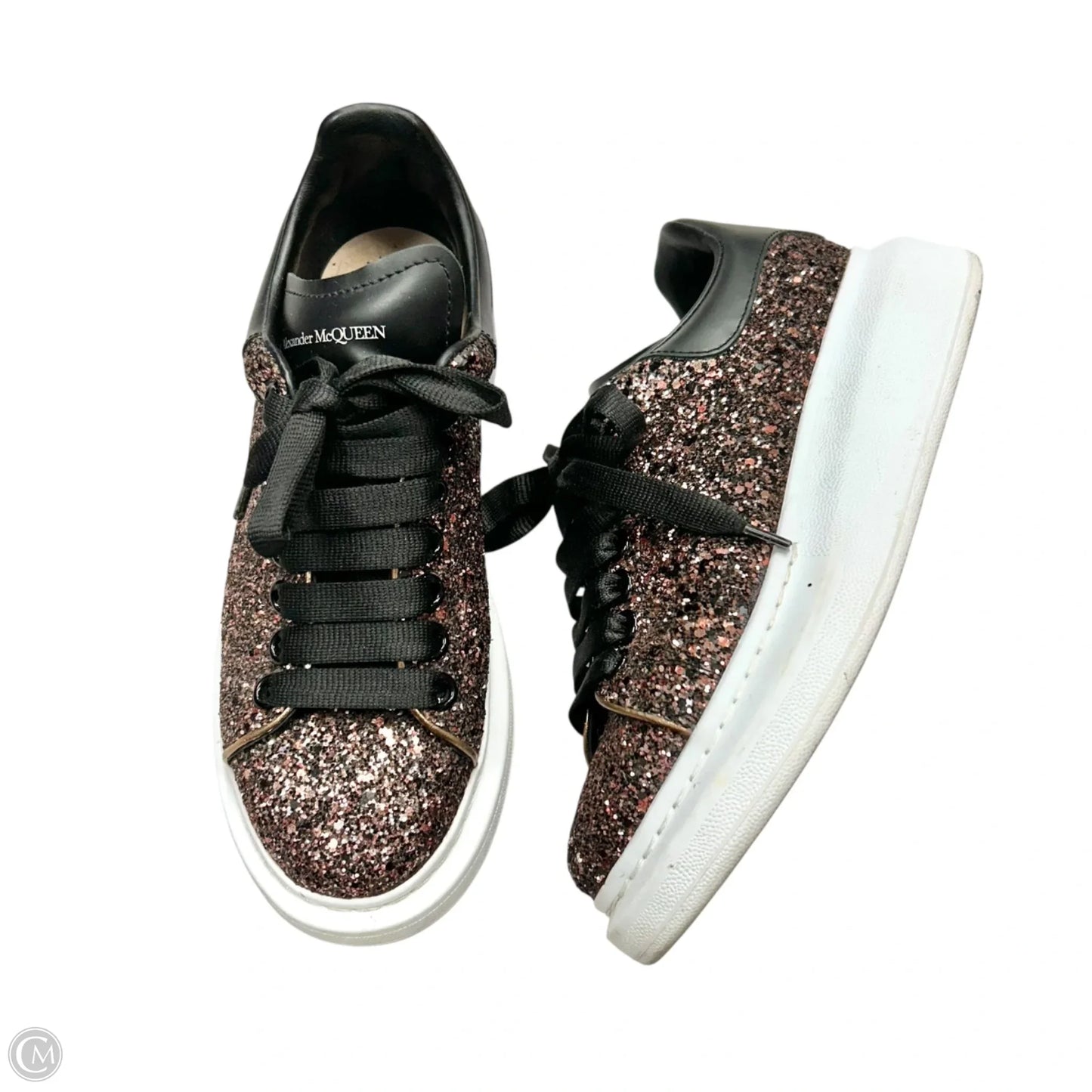 Shoes Luxury Designer By Alexander Mcqueen In Black & Pink, Size: 7