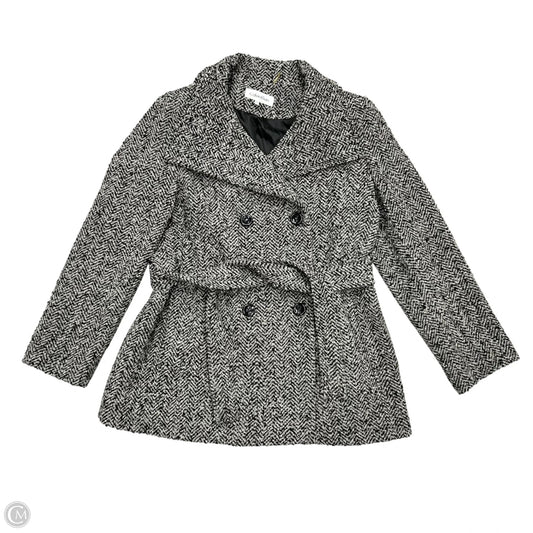 Coat Peacoat By Calvin Klein In Black & White, Size: Xl