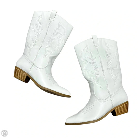 Boots Western By Dream Pairs In White, Size: 9.5