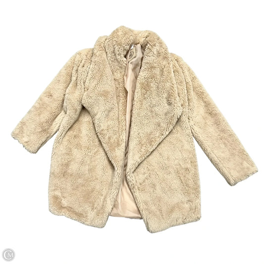Jacket Faux Fur & Sherpa By Dress Forum In Tan, Size: S