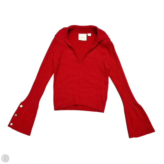 Top Long Sleeve By Maeve In Red, Size: Xs