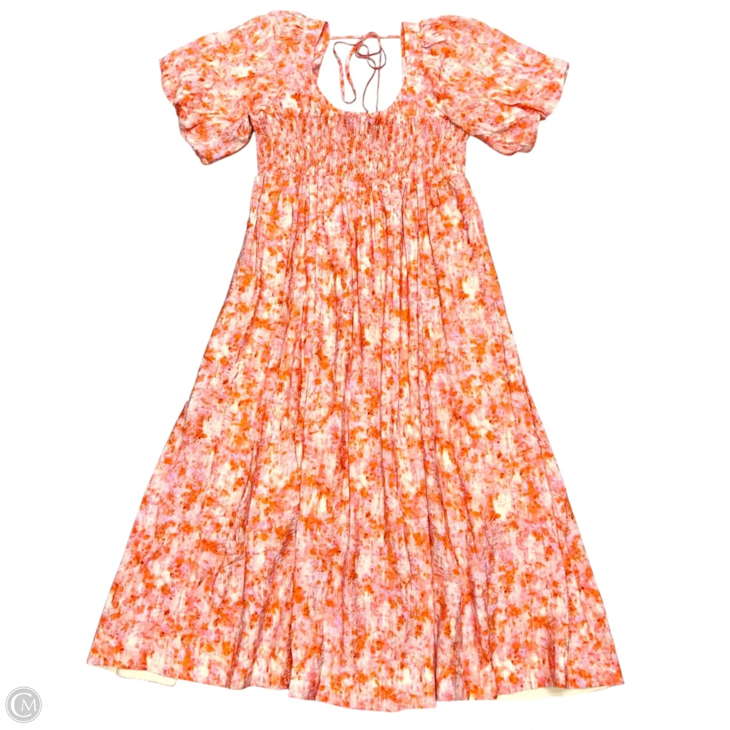 Dress Casual Maxi By Anthropologie In Orange & Pink, Size: L