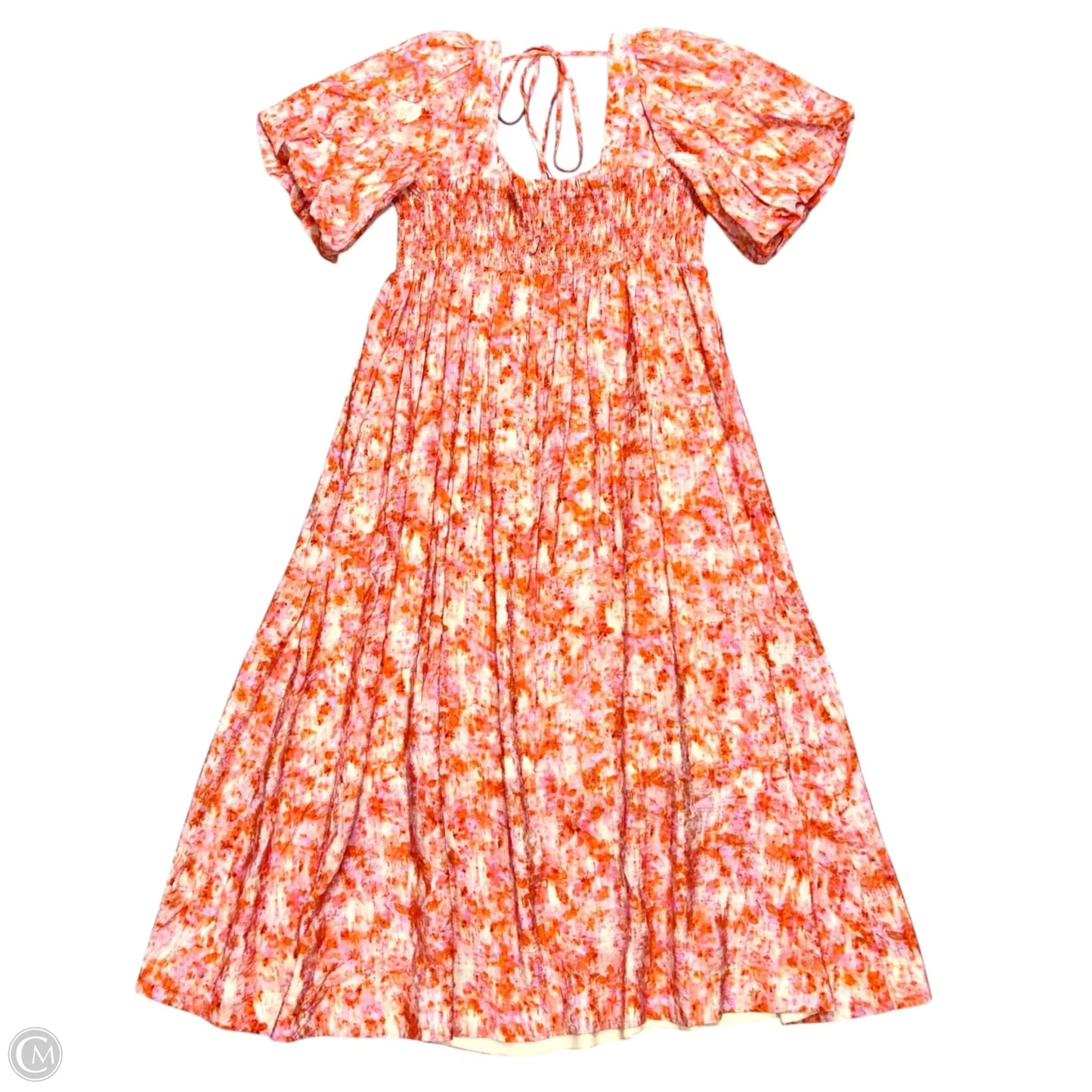Dress Casual Maxi By Anthropologie In Orange & Pink, Size: L