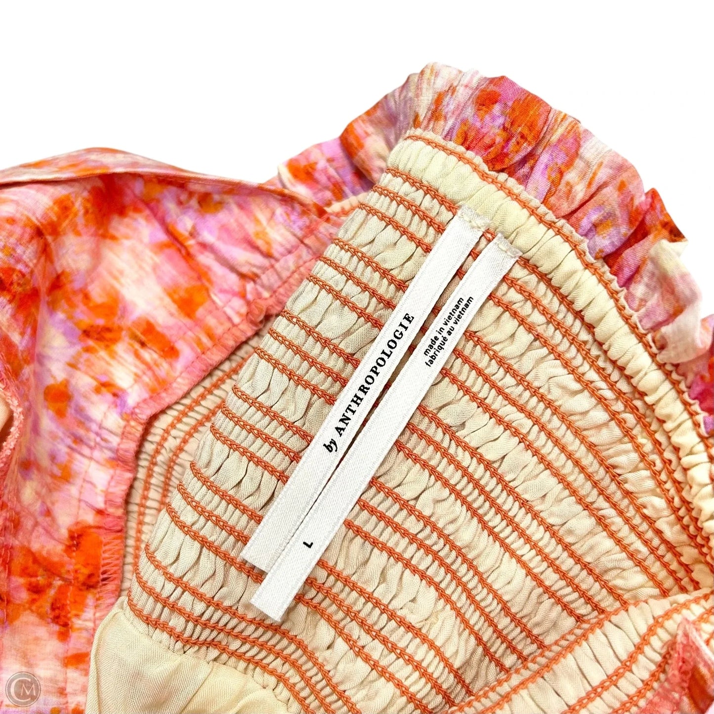 Dress Casual Maxi By Anthropologie In Orange & Pink, Size: L