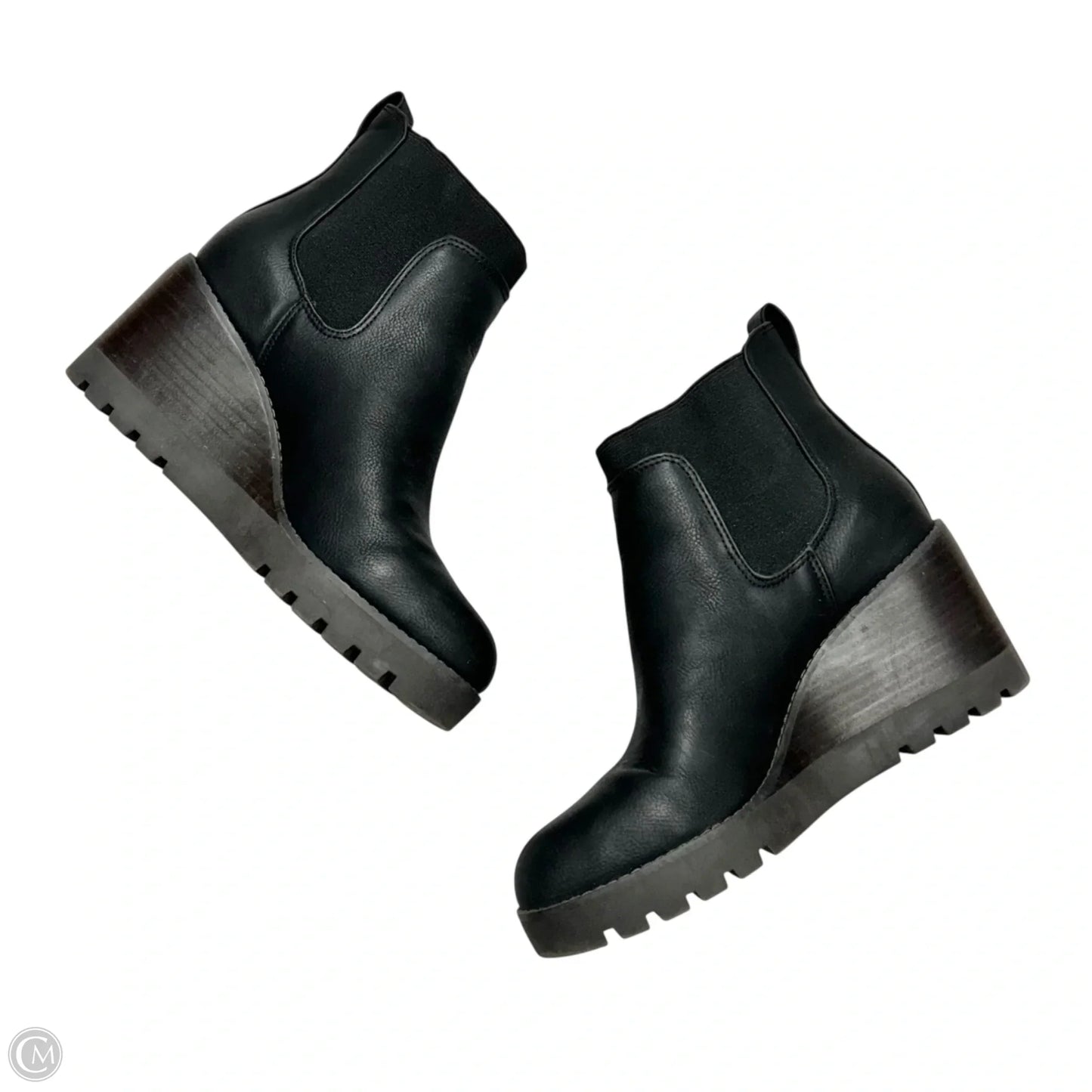 Boots Ankle Heels By Crown Vintage In Black, Size: 8