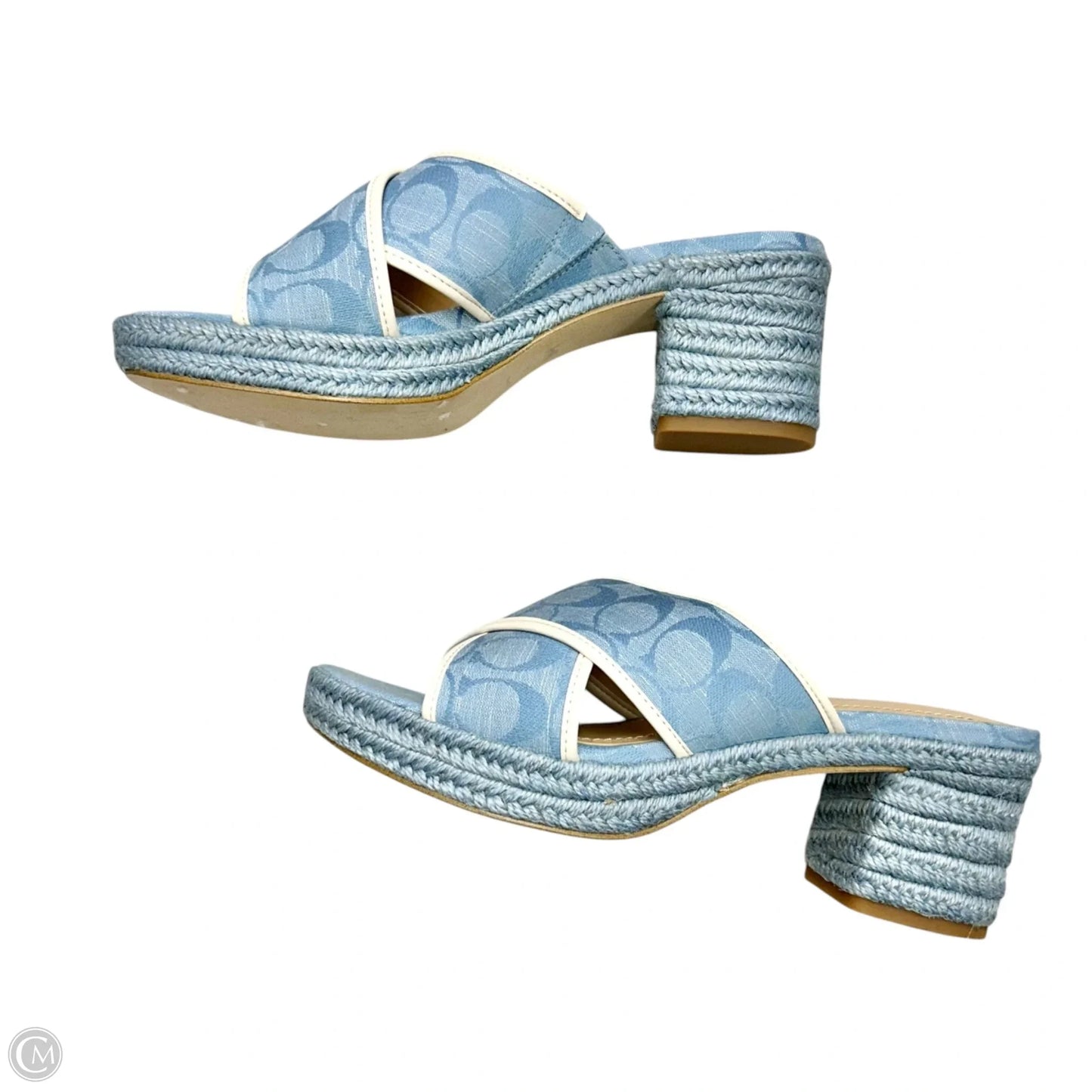 Sandals Designer By Coach In Blue, Size: 7.5