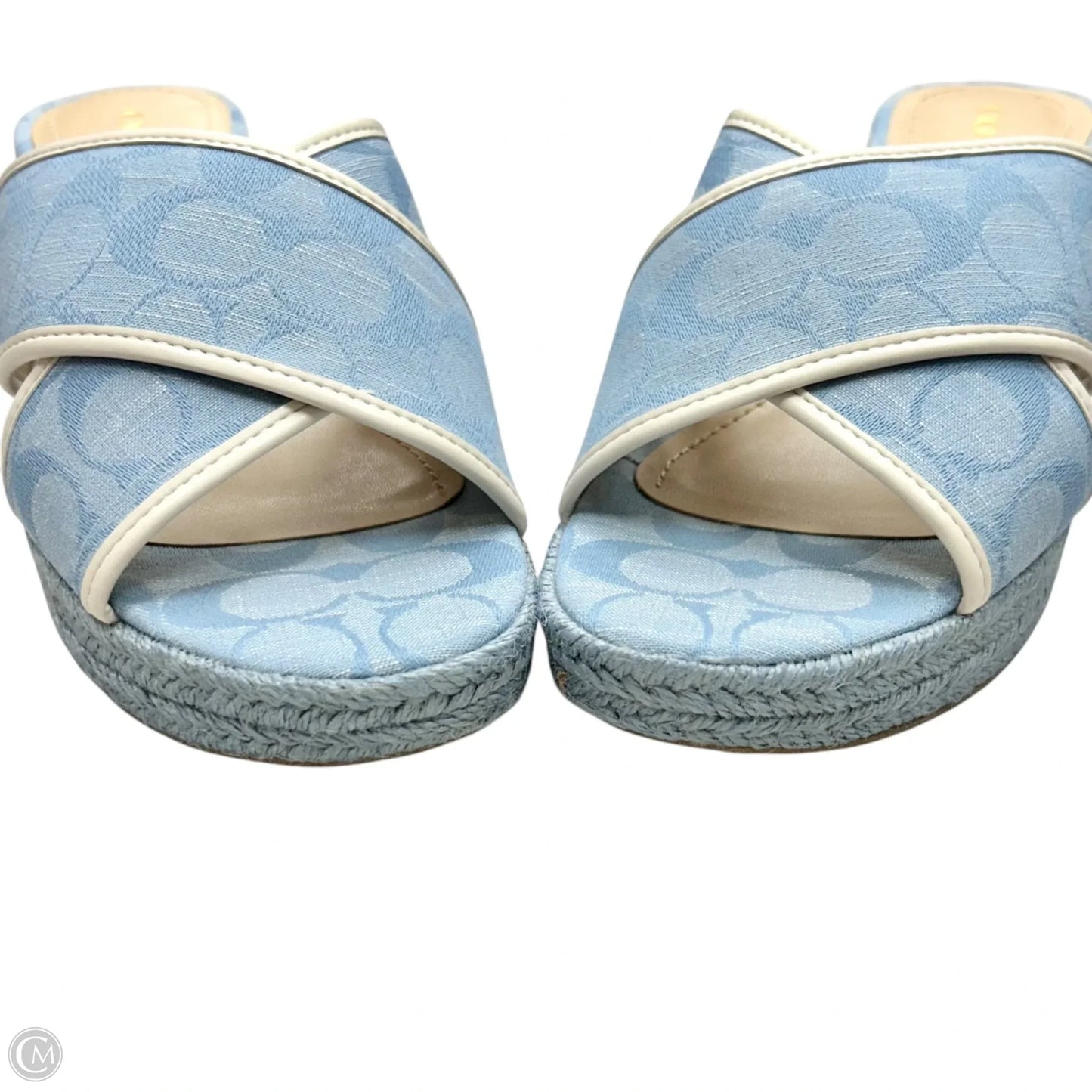 Sandals Designer By Coach In Blue, Size: 7.5