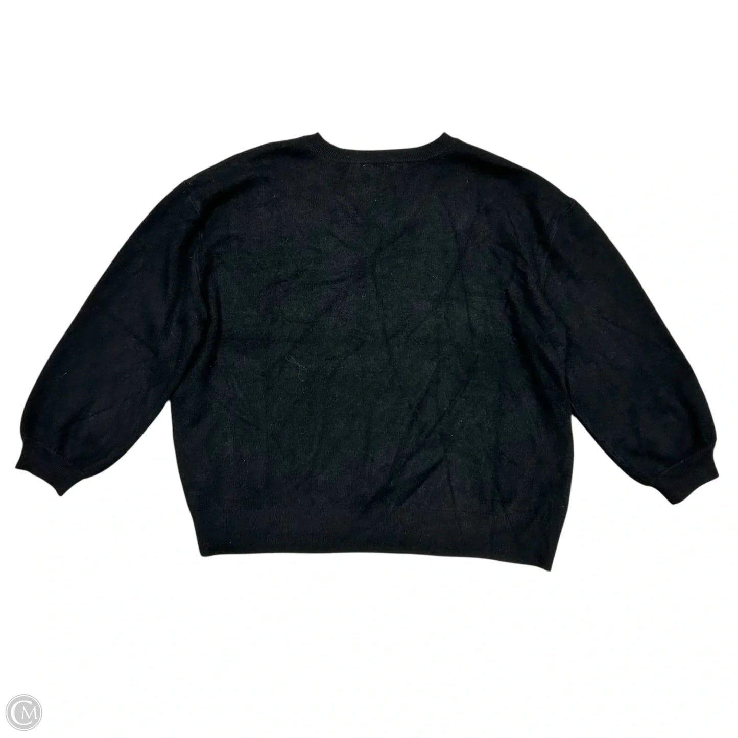 Sweater By Terra & Sky In Black & White, Size: 2x