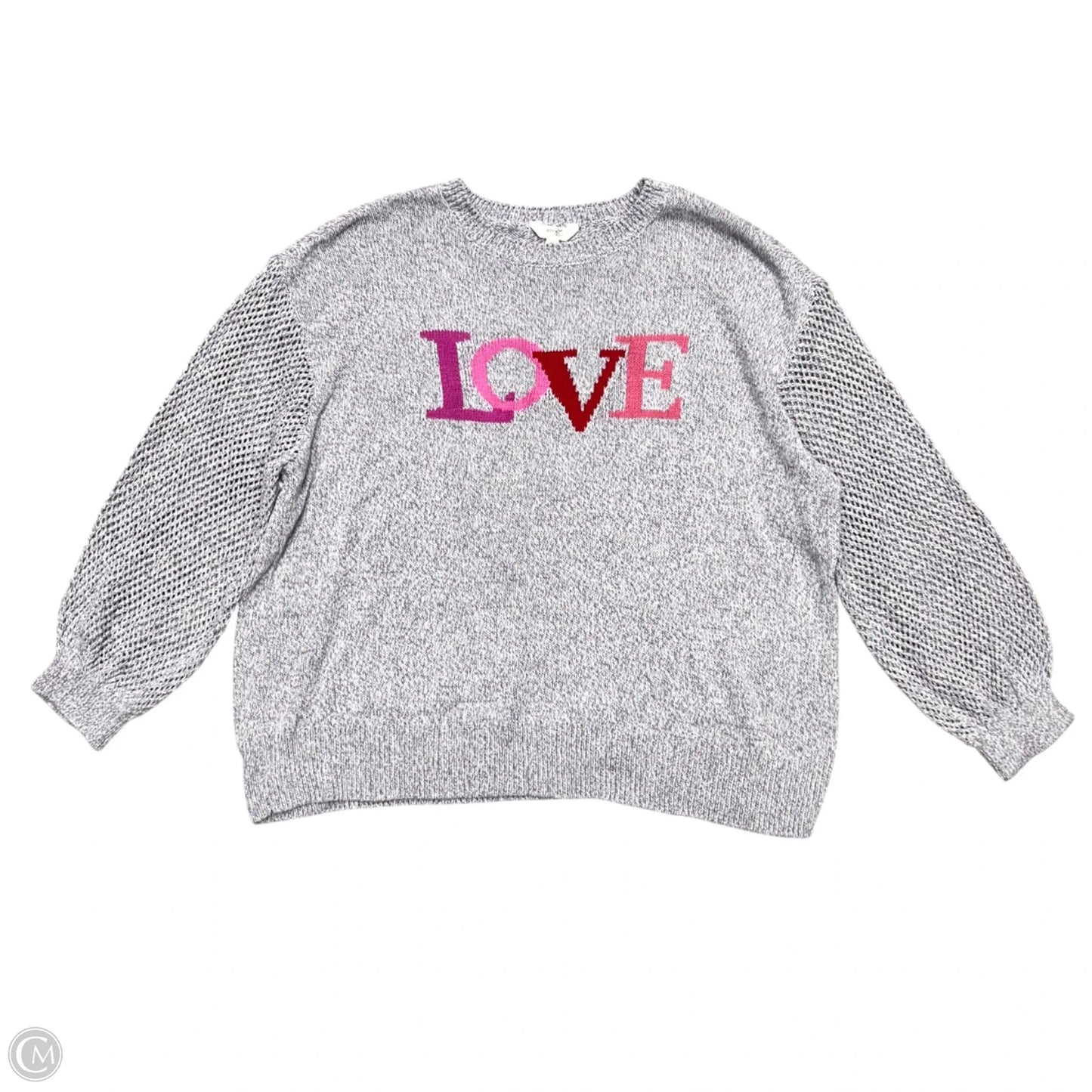 Sweater By Terra & Sky In Pink & Purple, Size: 2x