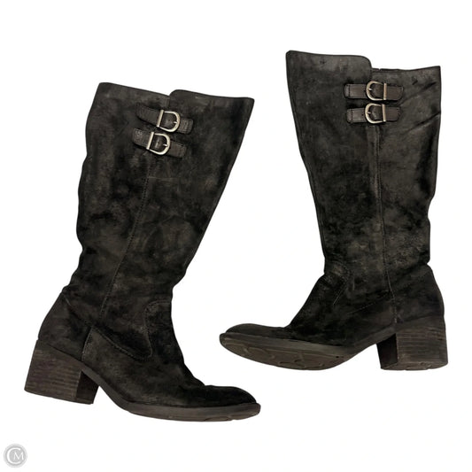 Boots Knee Heels By Born In Black, Size: 8.5