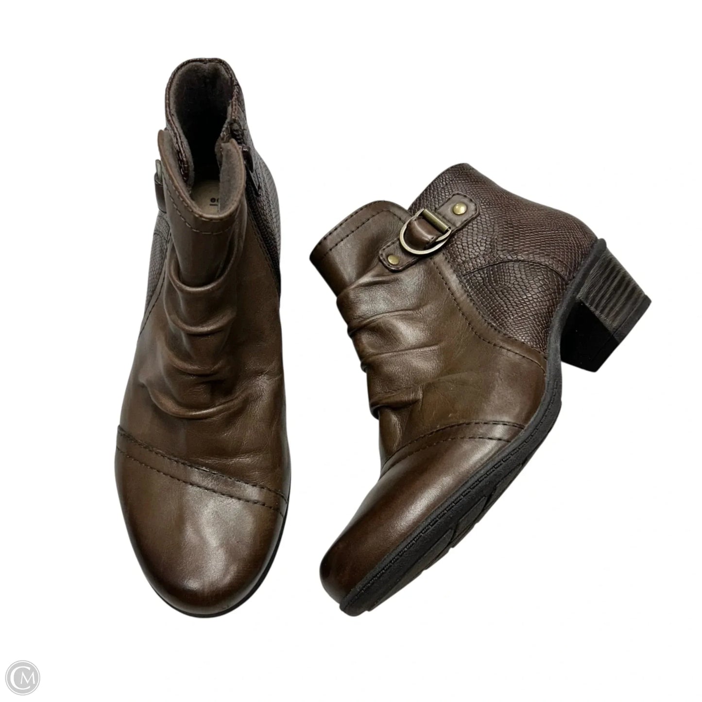 Boots Ankle Heels By Earth In Taupe, Size: 7.5