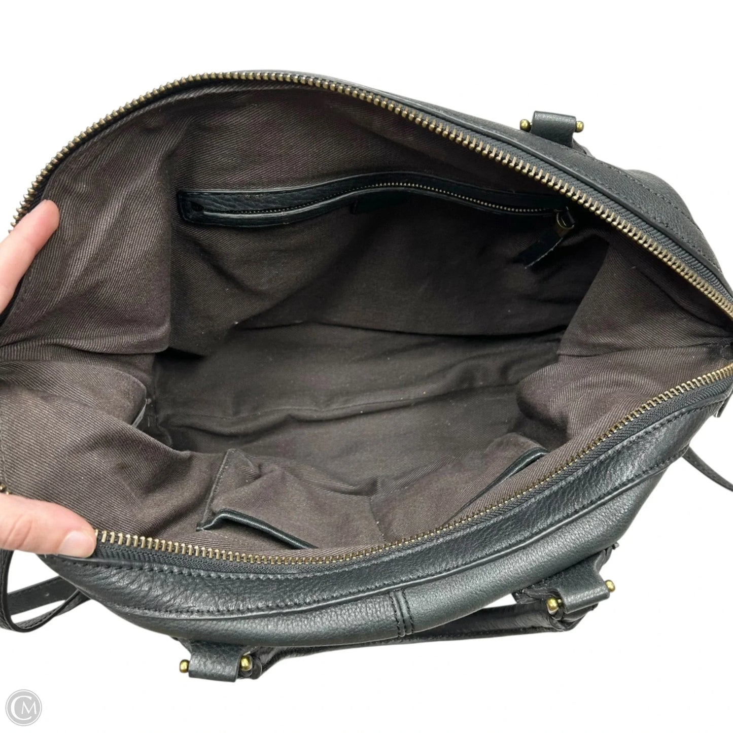 Handbag Leather By Madewell, Size: Large